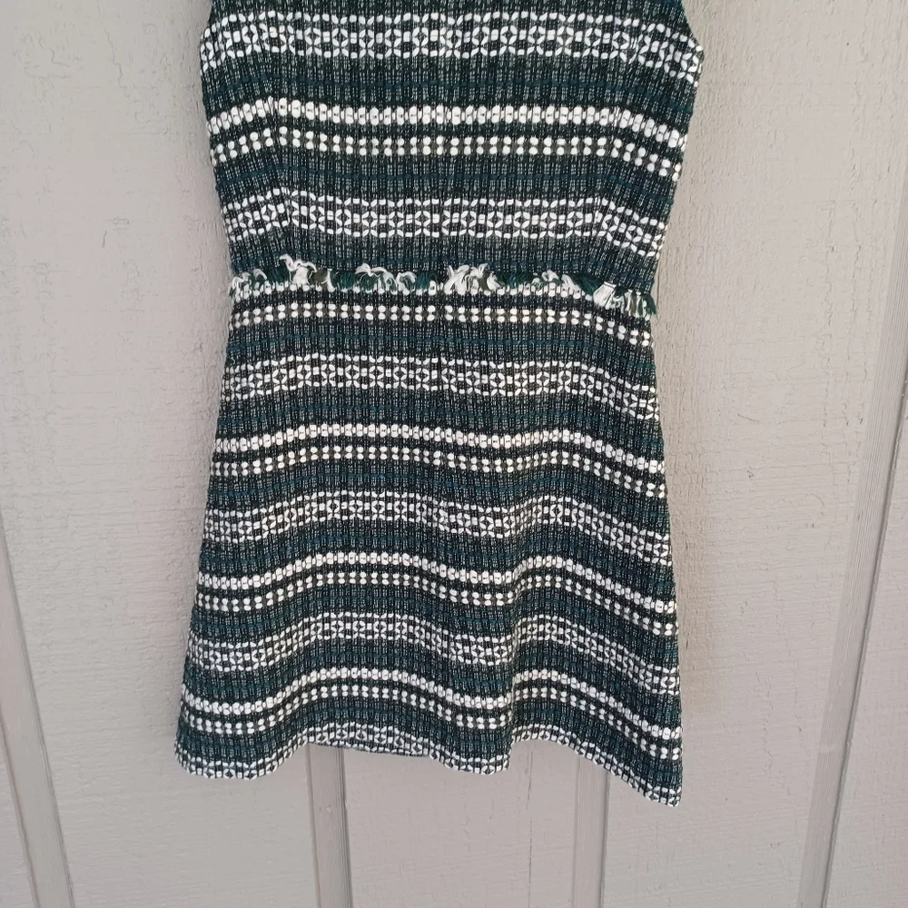 Tory Burch Norfolk Tweed Mini Dress Size 4 Women Preppy Feminine Cap Sleeve